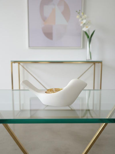 Minimalist White Bird Tealight Candle Holder