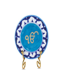 Blue Pottery Showpiece - Ik onkar