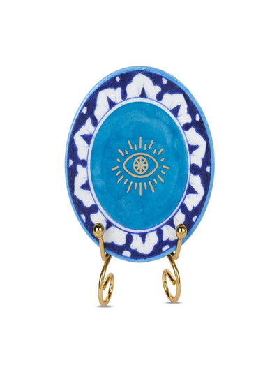 Blue Pottery Showpiece - Evil Eye