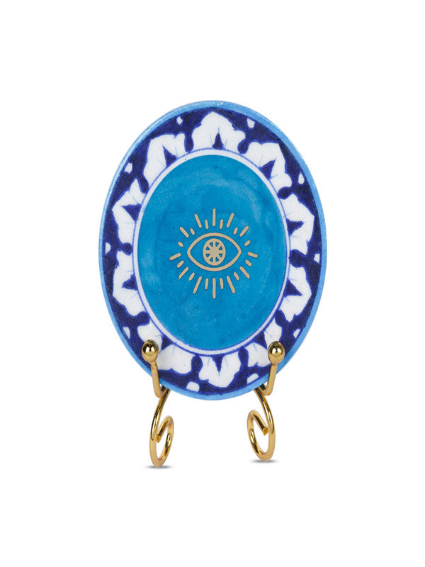 Blue Pottery Showpiece - Evil Eye