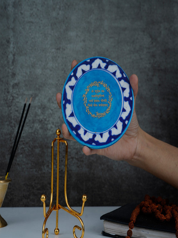 Blue Pottery Showpiece - Ganesha