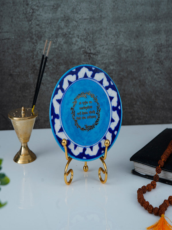 Blue Pottery Showpiece - Ganesha
