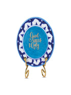 Blue Pottery Showpiece - Good Vibes Only