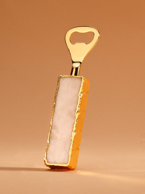Bottle Opener - Semi Precious Stone - White