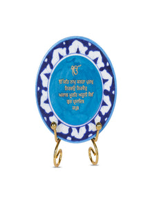 Blue Pottery Showpiece - Onkar Mantra