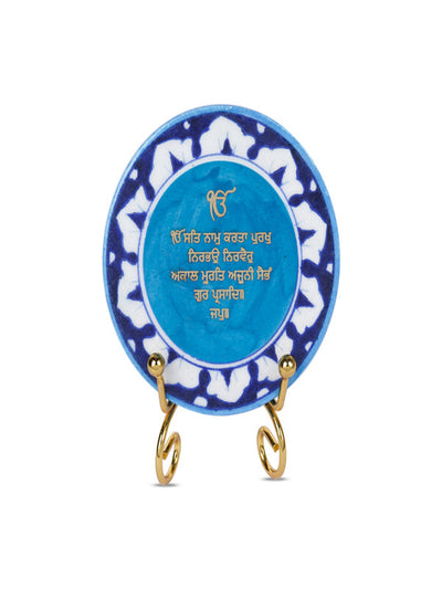 Blue Pottery Showpiece - Onkar Mantra