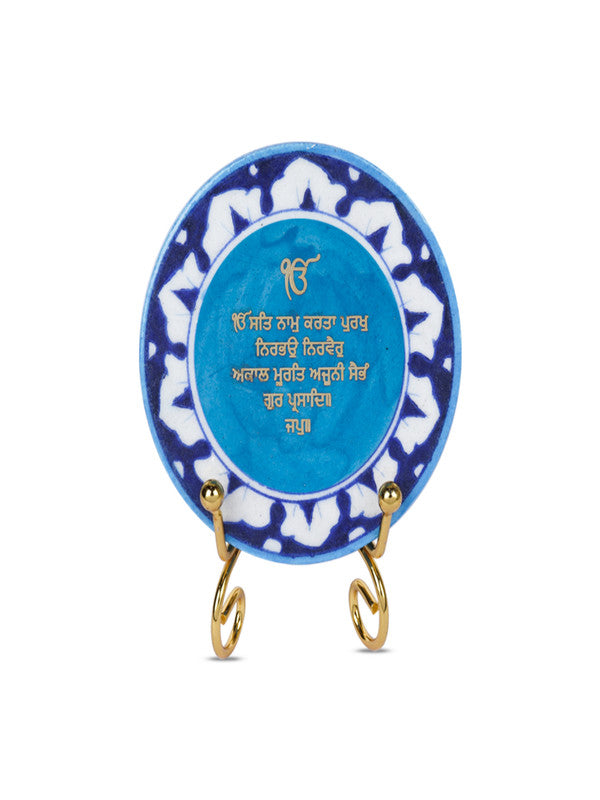 Blue Pottery Showpiece - Onkar Mantra