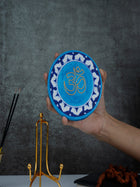 Blue Pottery Showpiece - Om