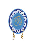 Blue Pottery Showpiece - Om