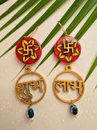 Blue Pottery Swastik Shubh Labh Door Hangings