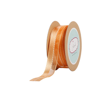 Light Orange Sheer & Satin Ribbon