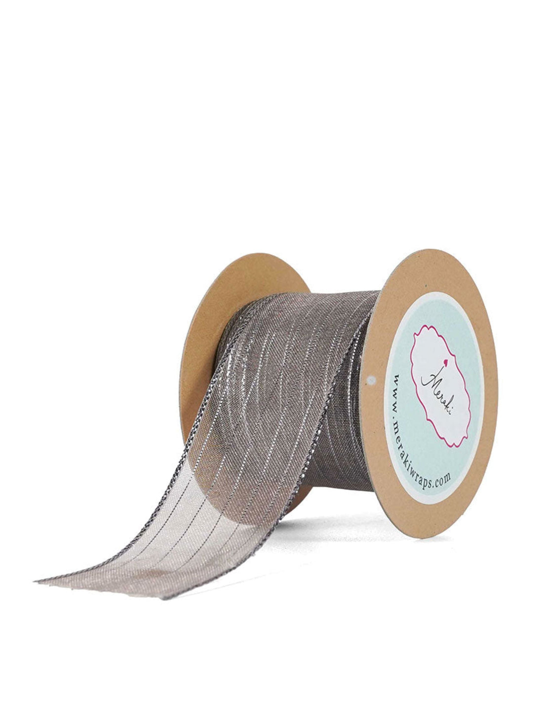 Sheer- Metallic Stripes Ribbon