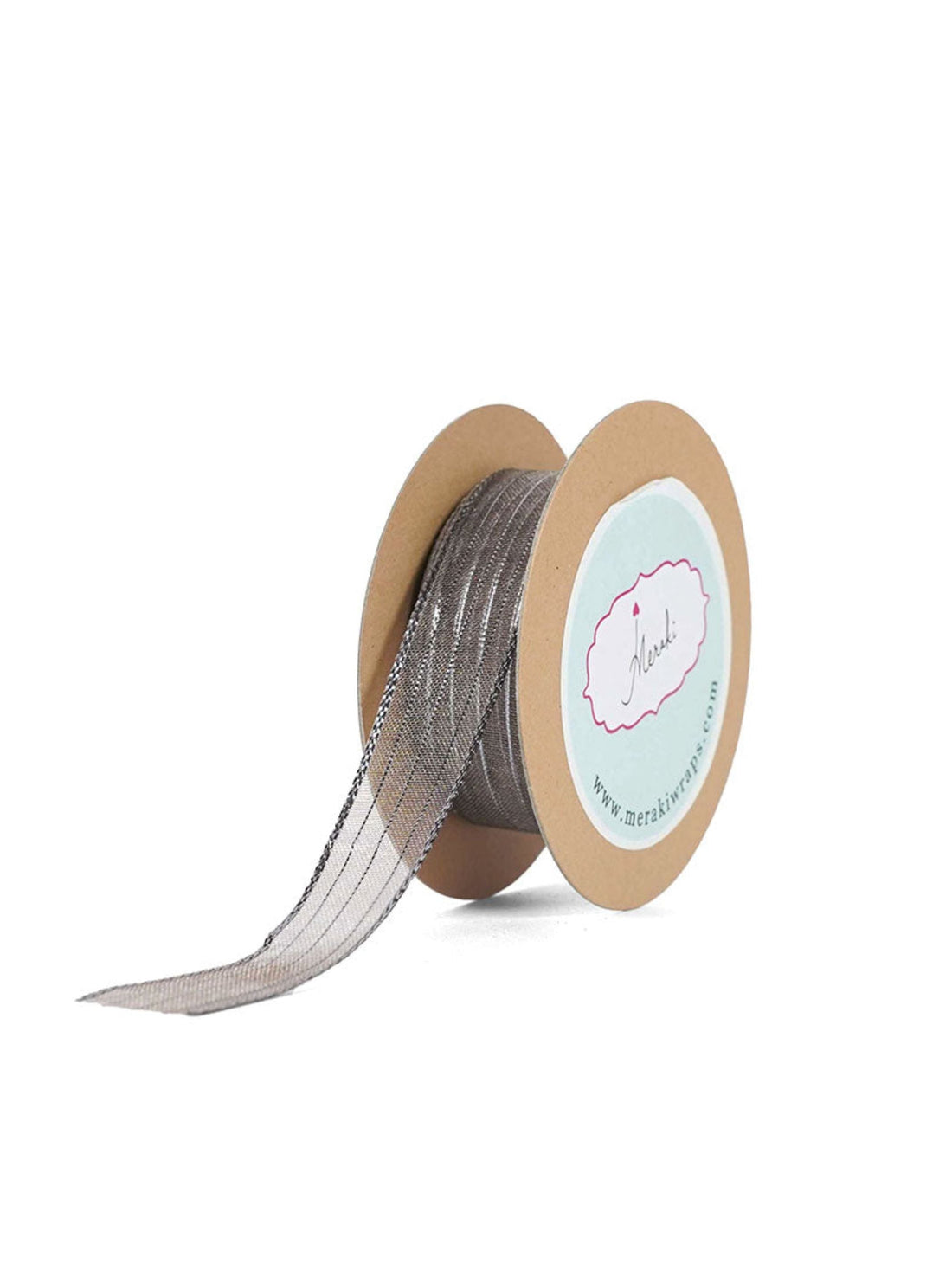 Sheer- Metallic Stripes Ribbon