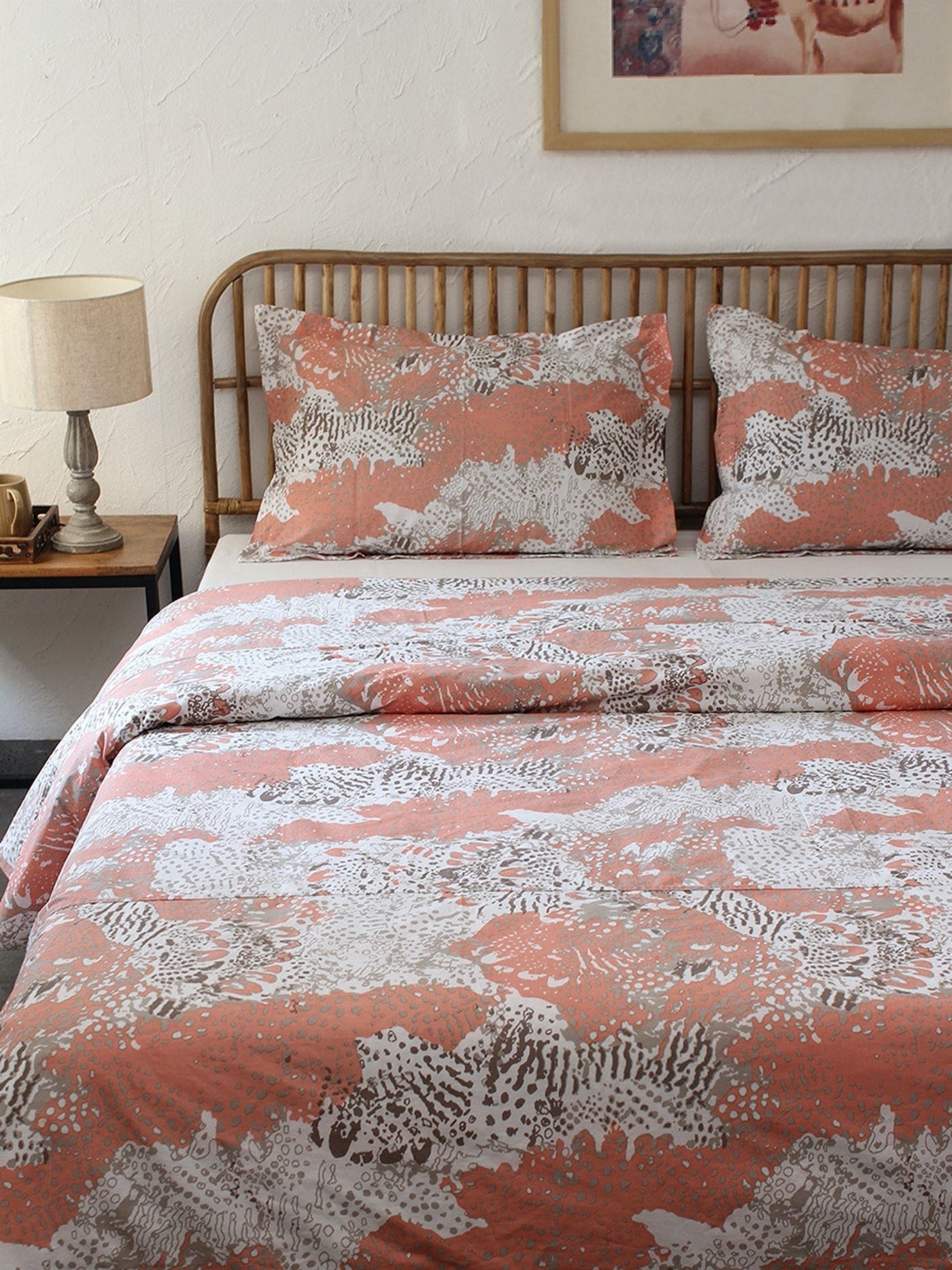 Bed Set - Mashak (Duvet Cover + Bedsheet) Pink