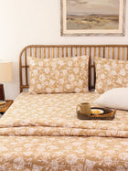 Bed Set - Genda Phool (Duvet Cover + Bedsheet) Beige