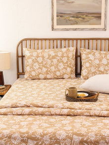 Bed Set - Genda Phool (Duvet Cover + Bedsheet) Beige