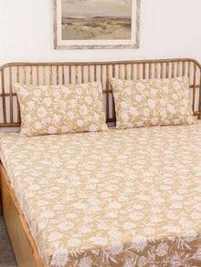 Bed Set - Genda Phool (Duvet Cover + Bedsheet) Beige