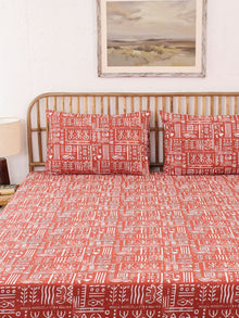 Bed Set - Gamathi (Dohar + Bedsheet) Rust