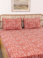 Bed Set - Gamathi (Dohar + Bedsheet) Rust