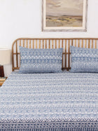 Bed Set - Kullu Patti (Dohar + Bedsheet) Blue