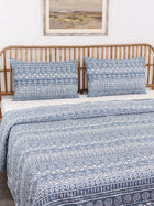 Kullu Patti Bed Set (DDH) (Blue)