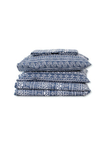Bed Set - Kullu Patti (Dohar + Bedsheet) Blue