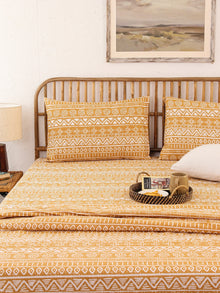 Kullu Patti Bed Set (DDH) (Yellow)