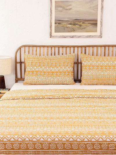 Kullu Patti Bed Set (DDH) (Yellow)