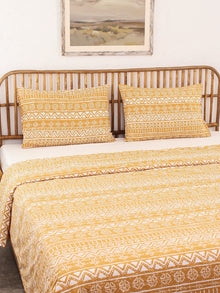 Kullu Patti Bed Set (DDH) (Yellow)