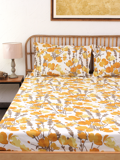 Himalayan Poppie Bedsheet Set (Yellow)