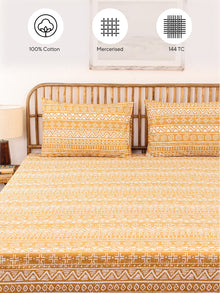 Kullu Patti Single Bedsheet Set (Yellow)