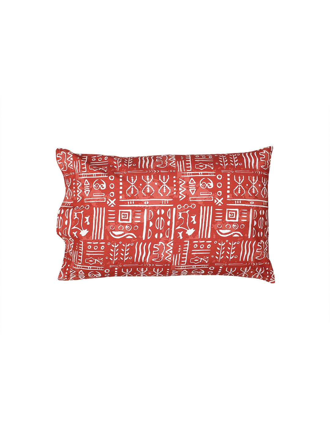 Gamathi 1 Double Bed Sheet & 2 Pillow Covers + 2 Pillow Filler (Rust)