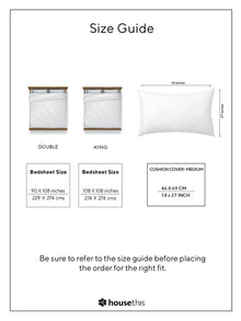 Gamathi 1 Double Bed Sheet & 2 Pillow Covers + 2 Pillow Filler (Rust)