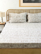 Sanchi Grey Bedsheet with Pillow Cover