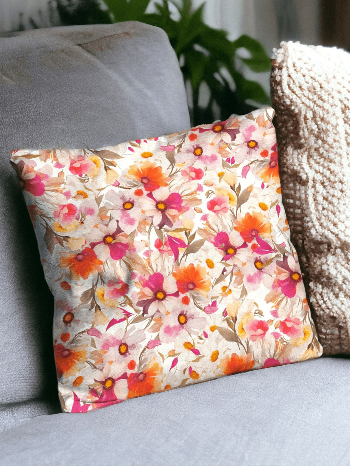 Blossom Whisper Velvet Cushion Cover