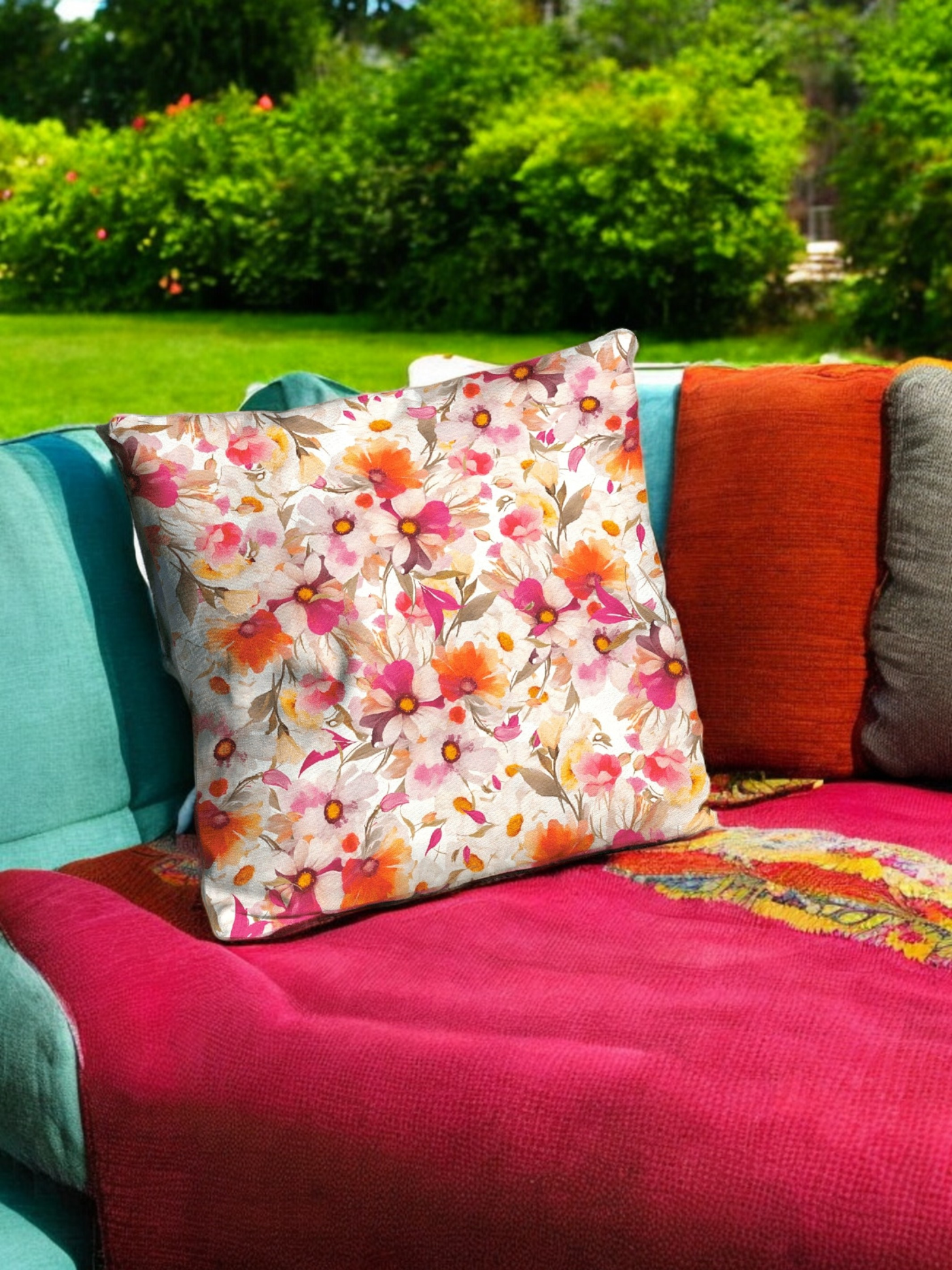 Blossom Whisper Velvet Cushion Cover