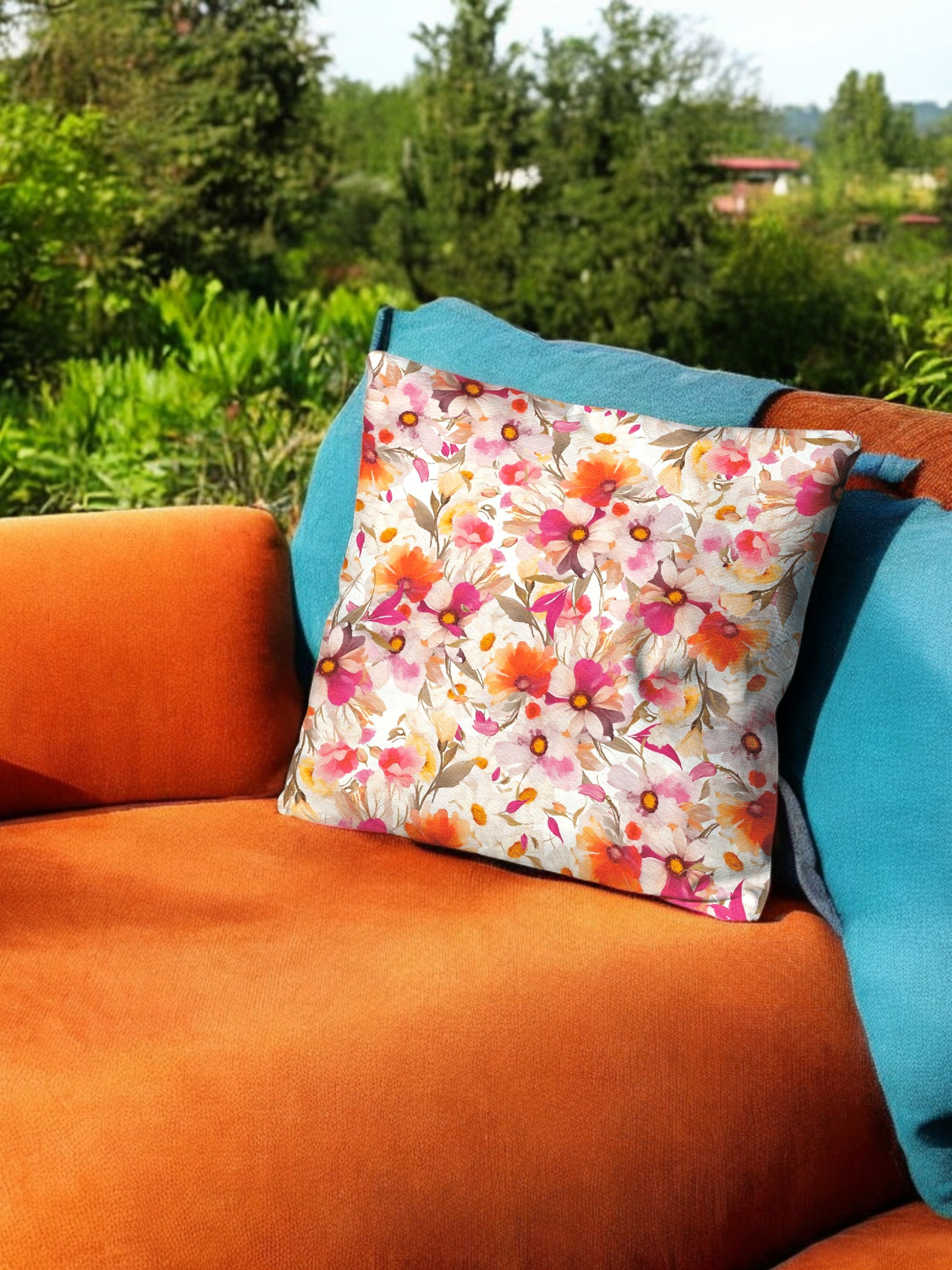 Blossom Whisper Velvet Cushion Cover - Set of 2