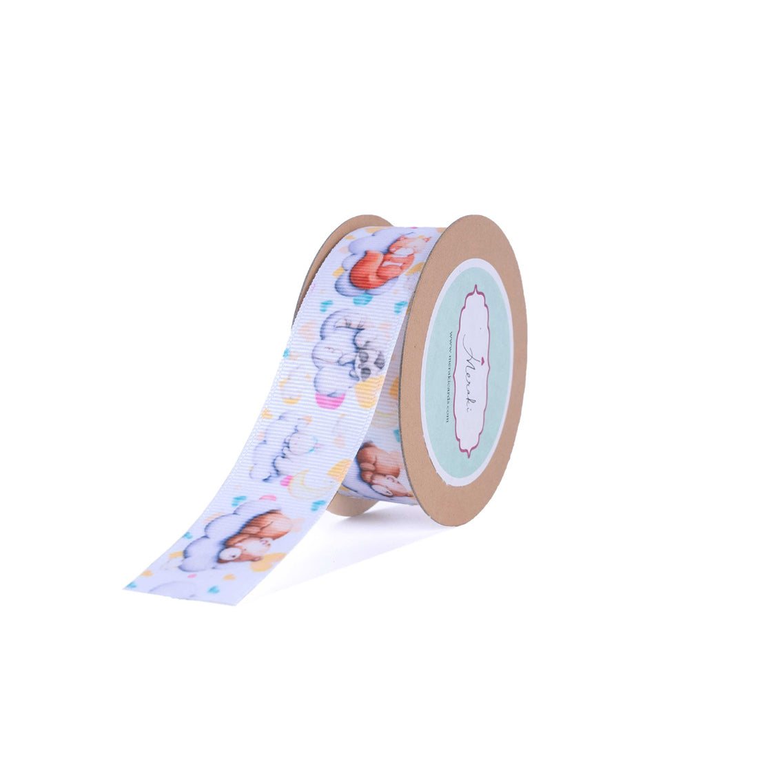Bear And Fox Animal Print Ribbon