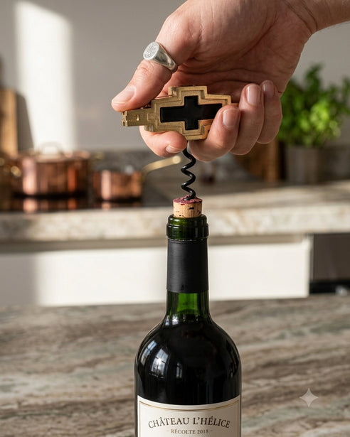 Baori Corkscrew - Handcrafted Brass Wine Bottle Opener