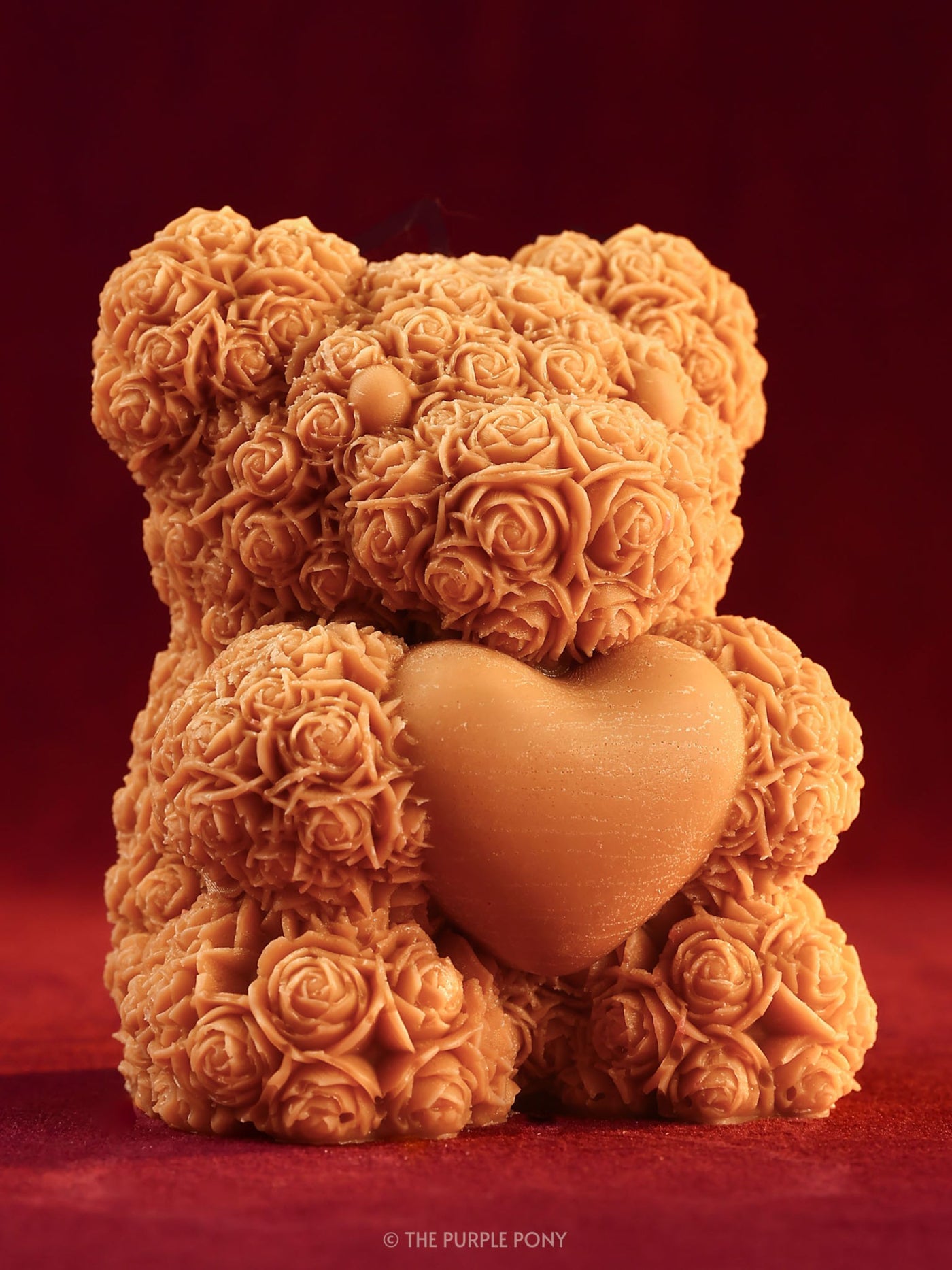 Floral Teddy Heart Soy Candle