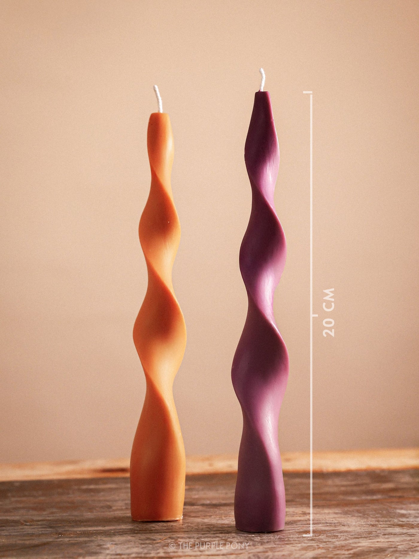 Spiral Taper Candles Set of 2