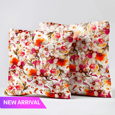 Blossom Whisper Velvet Cushion Cover - Set of 2