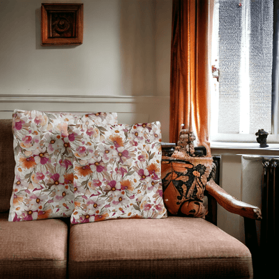 Blossom Whisper Velvet Cushion Cover - Set of 2