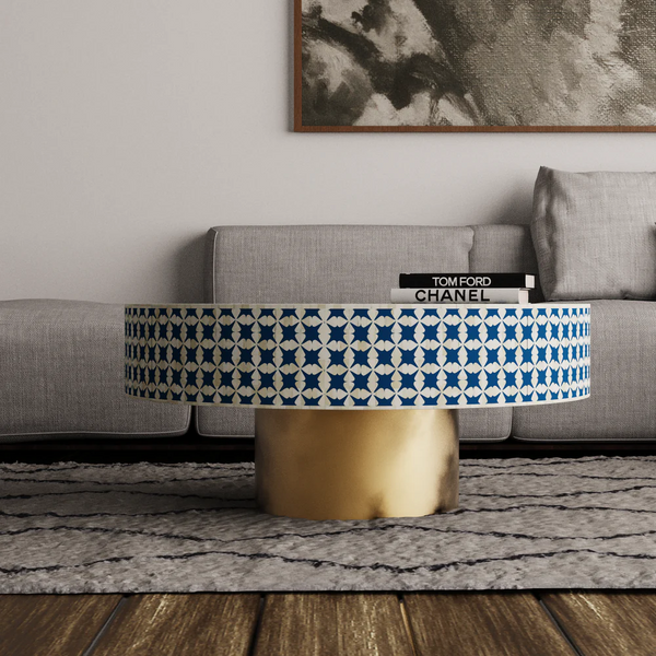 Inlay Round Coffee Table- Liza