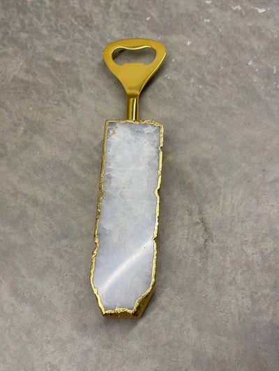 Bottle Opener - Semi Precious Stone - White