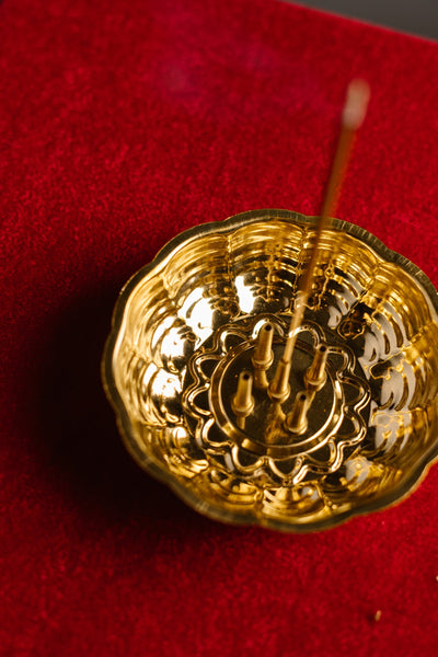Brass Agarbatti Stand with Ash Catcher