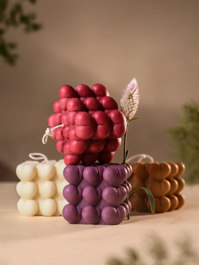 Bubble Heart Soy Candles Set of 4