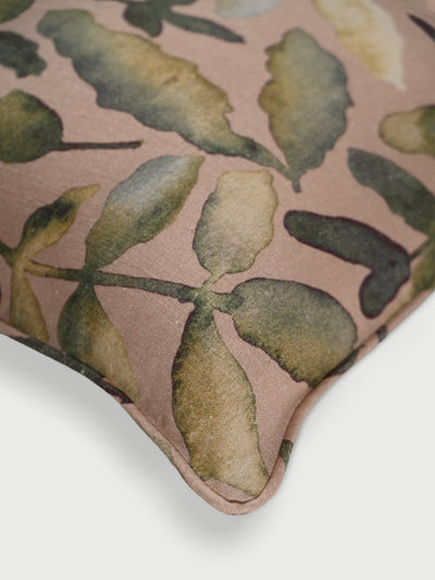 Flora Linen Cushion Cover Blush