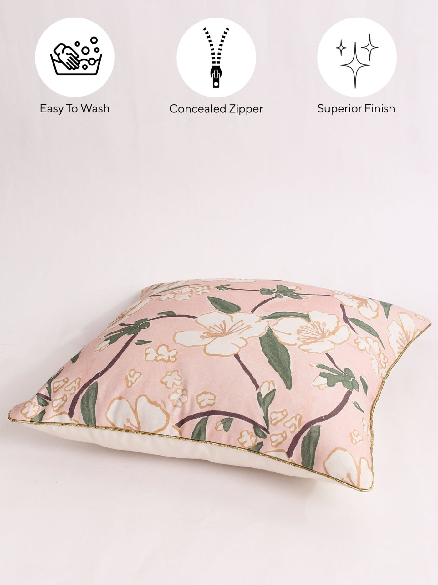 Badamwari Set of 2 Cushion Covers-Pink