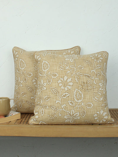 Botanical Garden Set Of 2 Cushion Covers - (Yellow) - 50x50cm